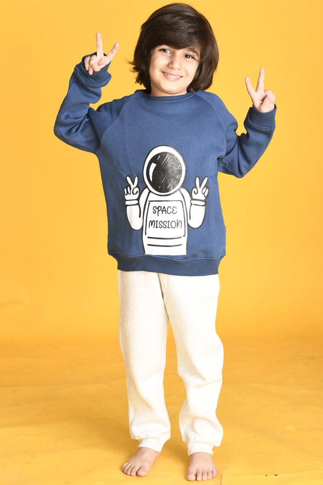 ECRU MELANGE FLEECE WARM BOYS JOGGER - GREY - Anthrilo Design House