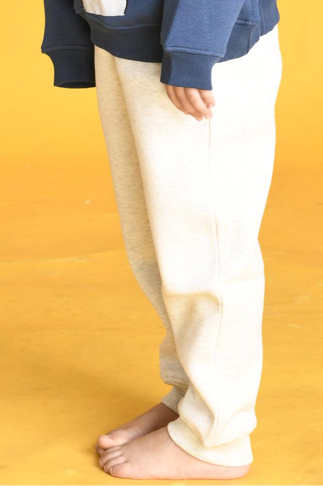 ECRU MELANGE FLEECE WARM BOYS JOGGER - GREY - Anthrilo Design House