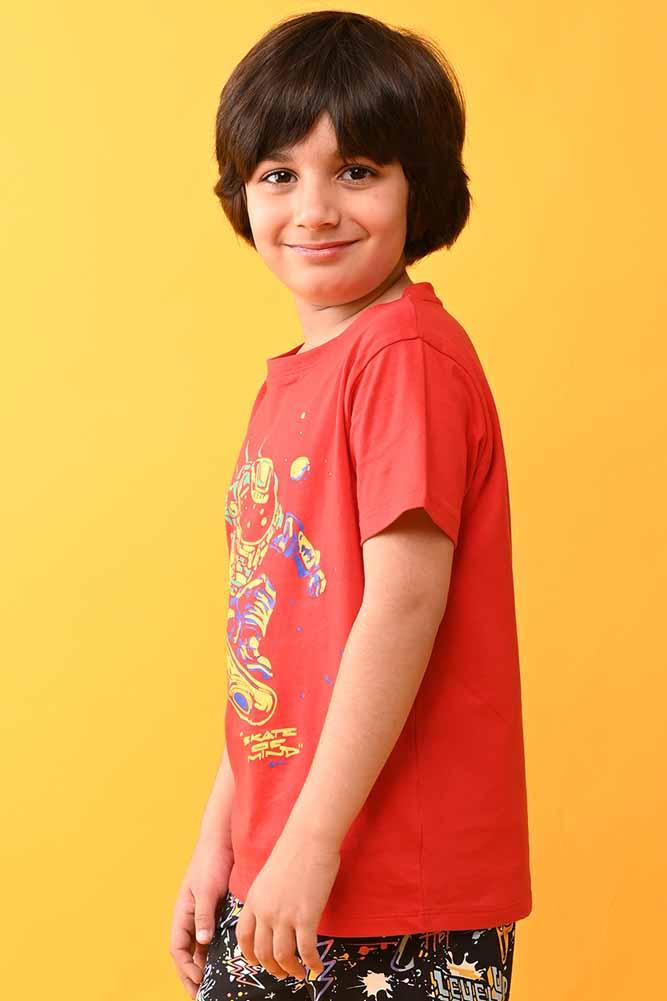 SKATE OF MIND SHORT SLEEVES T-SHIRT - RED - Anthrilo India