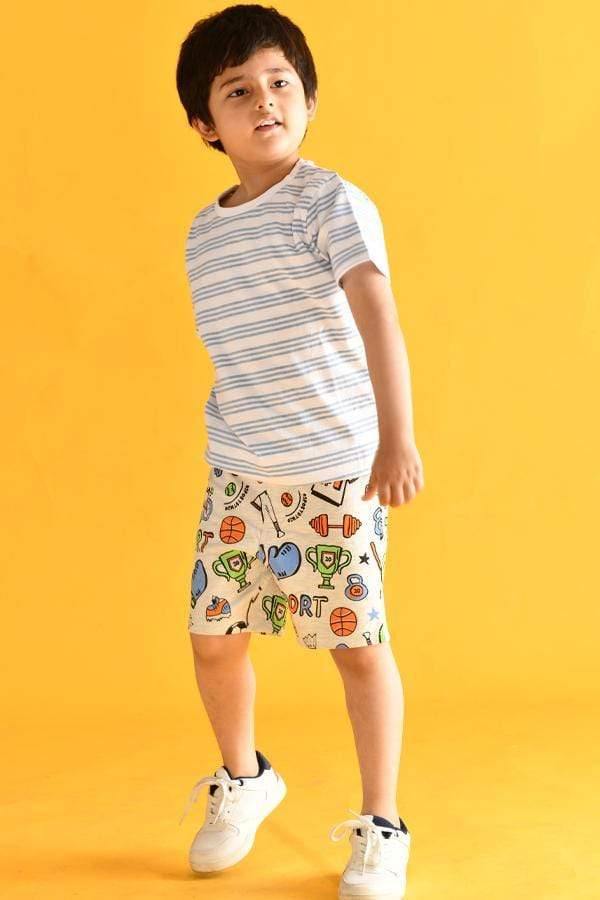 SPORTS PRINT SHORTS