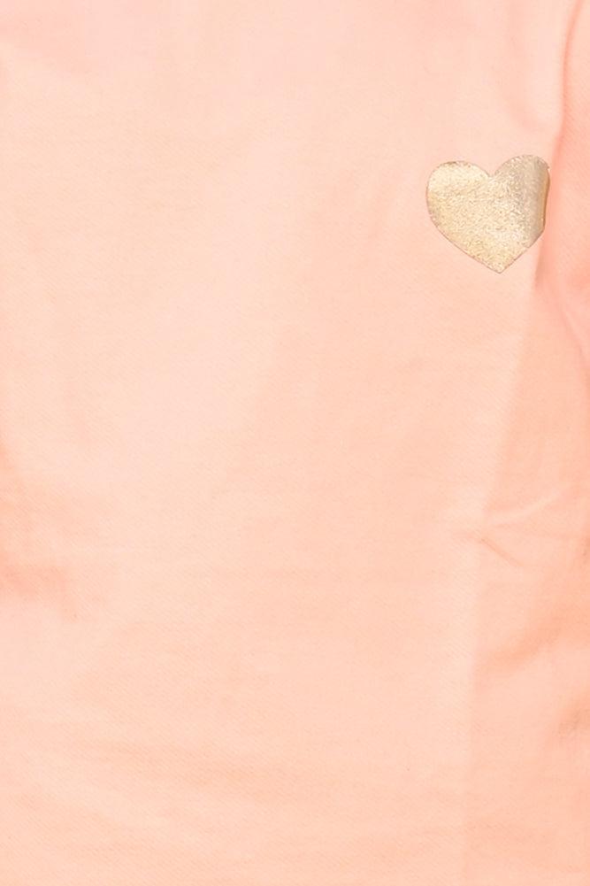 PINK HEART GIRLS SUMMER JOGGER SET - PINK - Anthrilo India