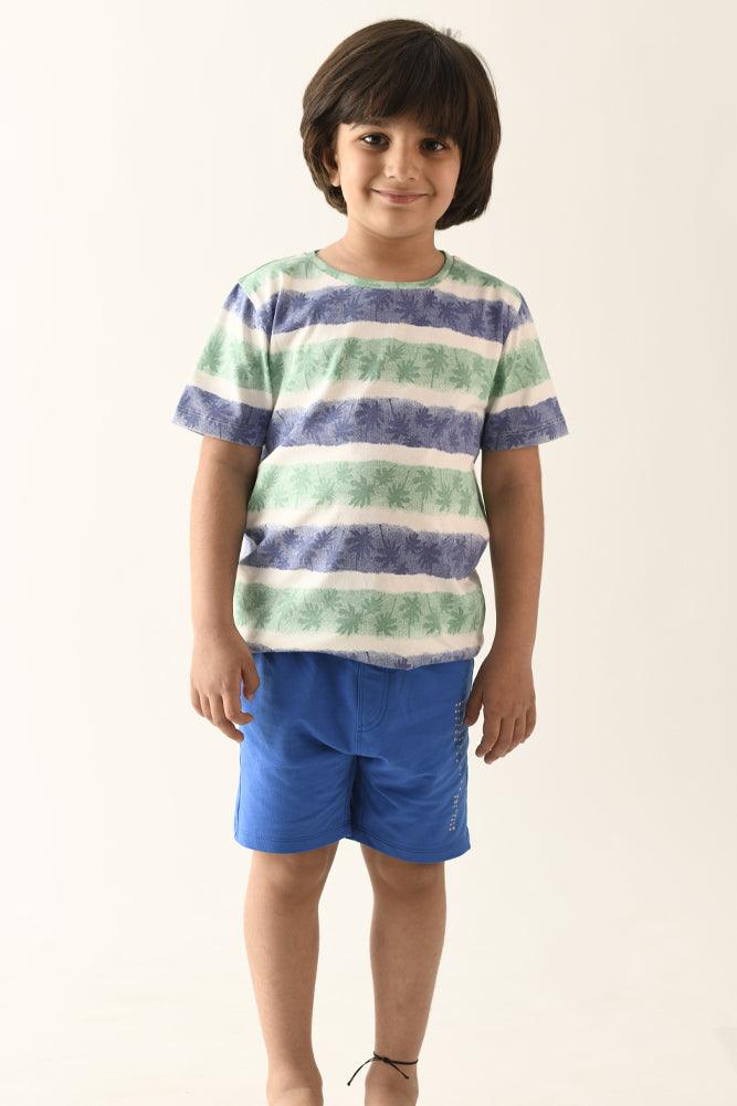 PALM TREE ALL OVER PRINT BOYS T-SHIRT - WHITE - Anthrilo Design House