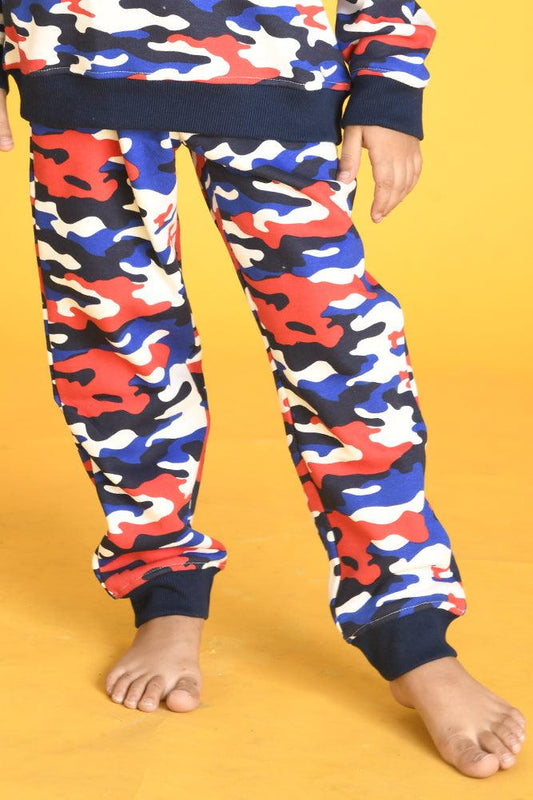 CAMOUFLAGE FLEECE BOYS JOGGER - WHITE - Anthrilo Design House