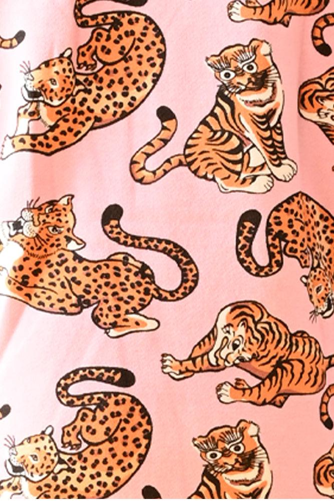 TIGERS GIRLS FLEECE SWEATSHIRT JOGGER SET - PINK - Anthrilo Design House