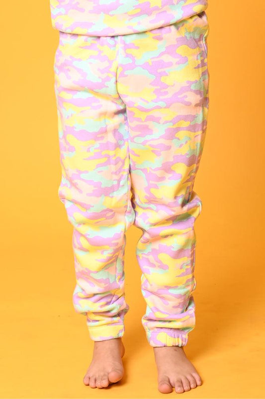 CAMOUFLAGE FLEECE GIRLS JOGGER - PINK - Anthrilo Design House