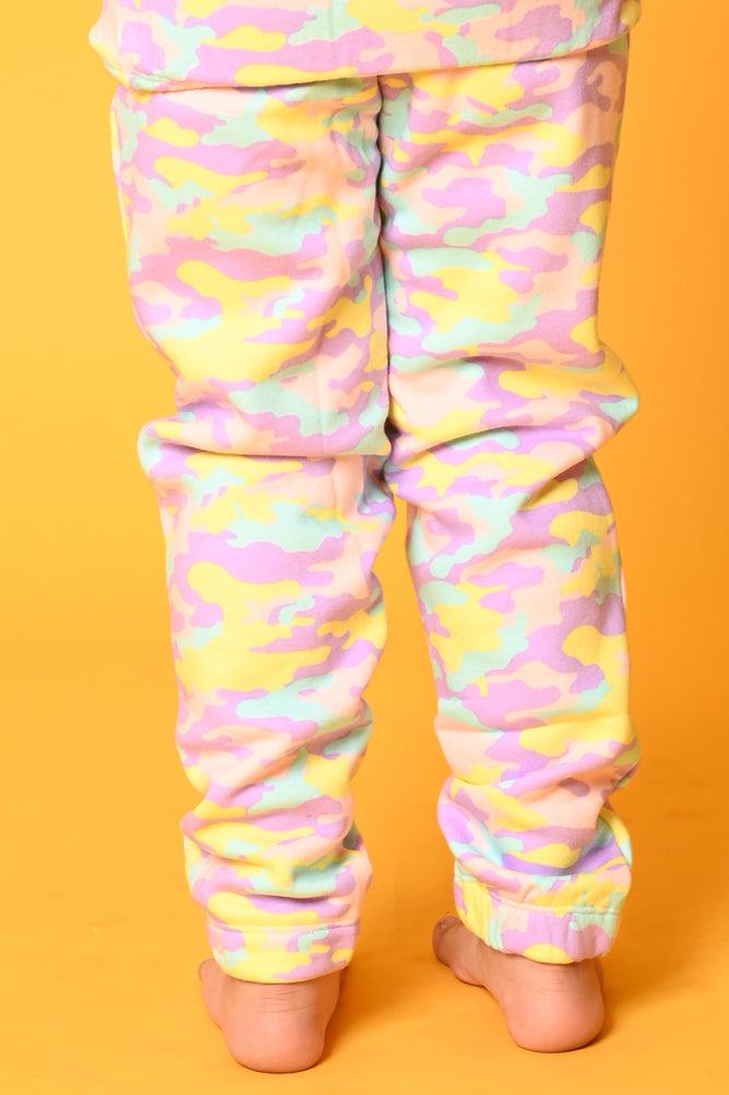 CAMOUFLAGE FLEECE GIRLS JOGGER - PINK - Anthrilo Design House