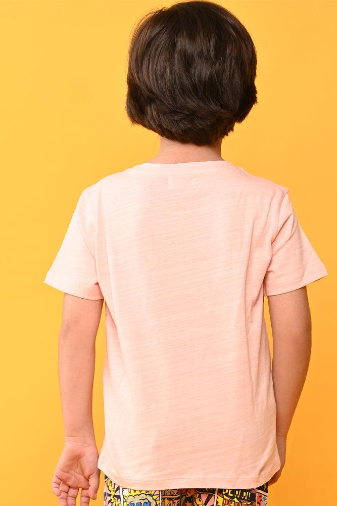 ARGENTINA PEACH SHORT SLEEVES T-SHIRT - PEACH - Anthrilo India