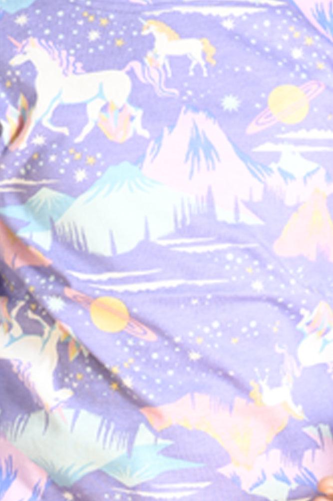 UNICORN PLANET LONG SLEEVES PYJAMA SET - PURPLE - Anthrilo Design House