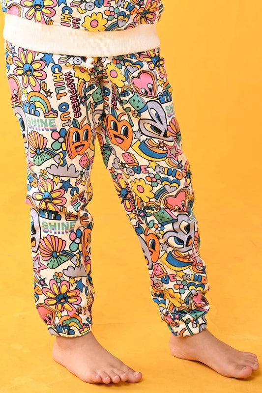 CHILL OUT FLEECE JOGGER - WHITE - Anthrilo Design House