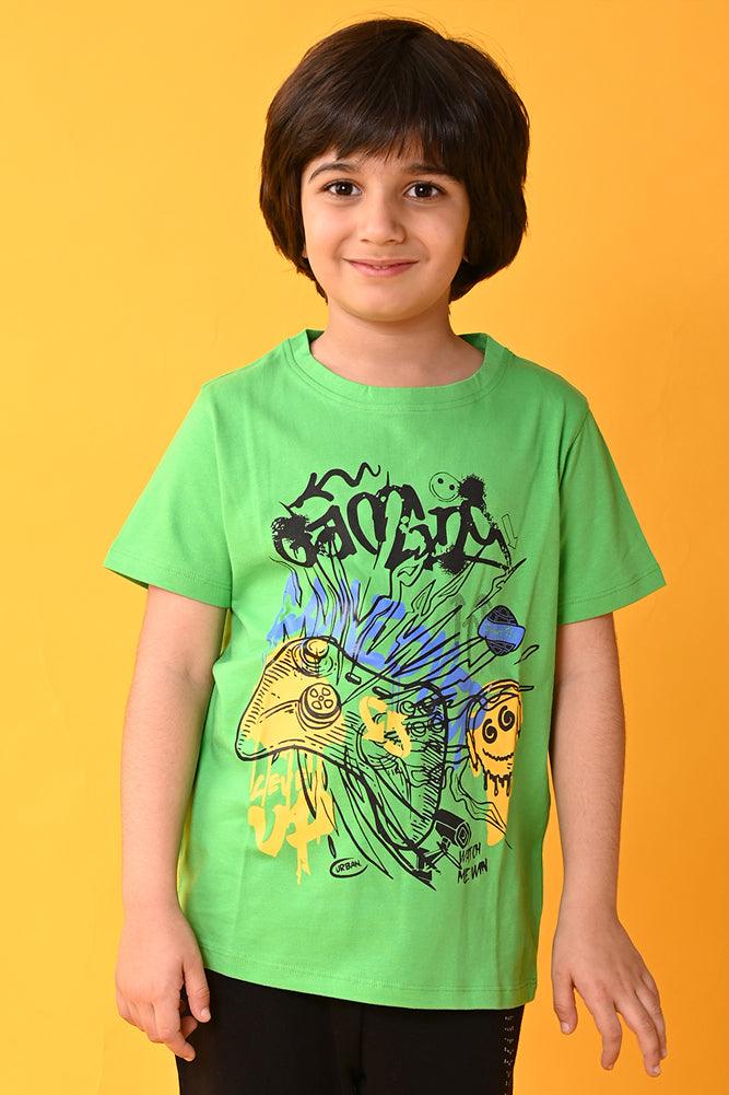 GAMING SHORT SLEEVE T-SHIRT - GREEN - Anthrilo India
