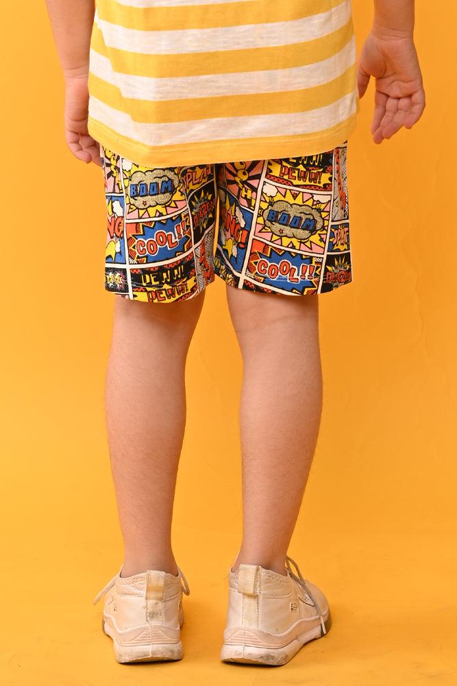 COOL SUPERHERO BOYS SUMMER SHORTS - BLUE - Anthrilo India