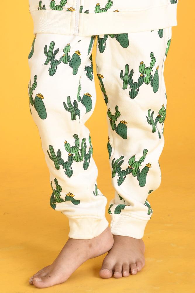 CACTUS FLEECE JOGGER - WHITE - Anthrilo Design House