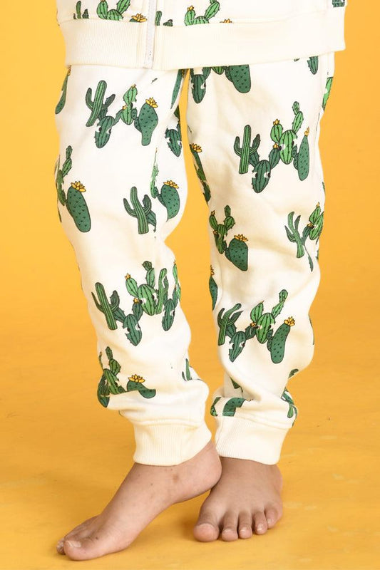 CACTUS FLEECE JOGGER - WHITE - Anthrilo Design House