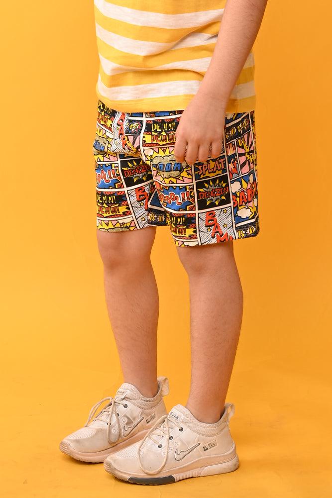 COOL SUPERHERO BOYS SUMMER SHORTS - BLUE - Anthrilo India